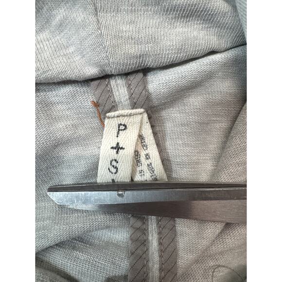 Free People We The Free Long Gray Sweatshirt Moto Zip Jacket Womens Size Small - Picture 3 of 3